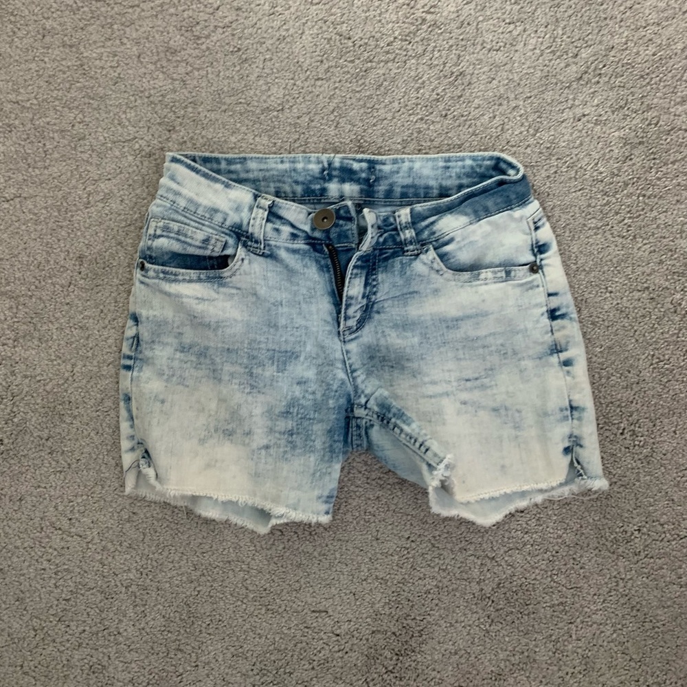 Blue Bleach shorts